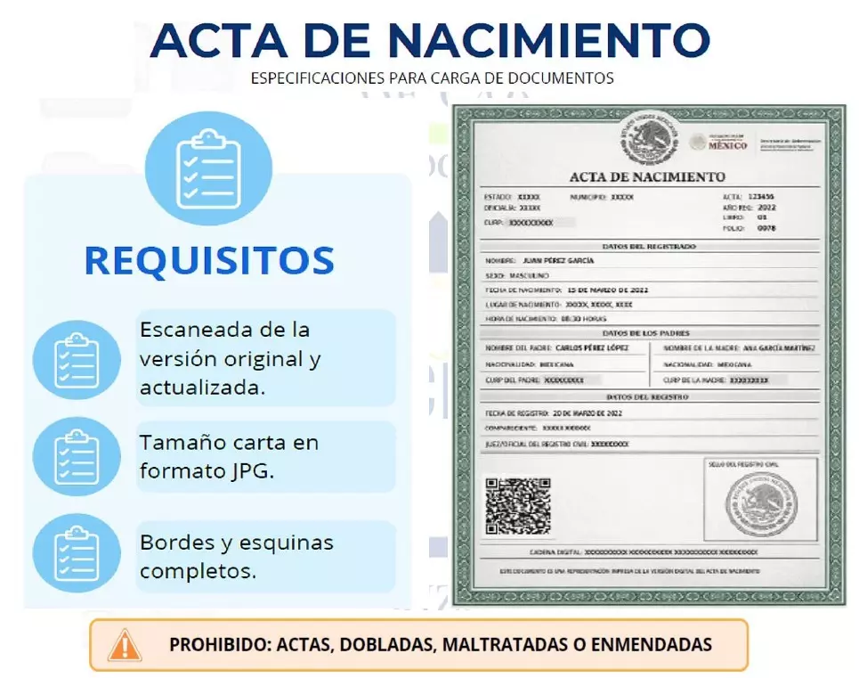 Ejemplo de Acta de Nacimiento